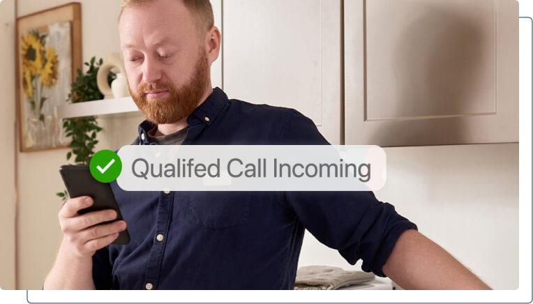 Image indicating pre-qualified customer calls